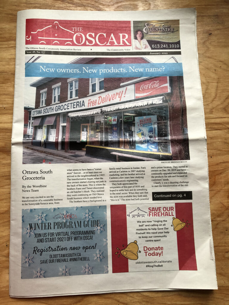 OSCAR Old Ottawa South Community Review front cover